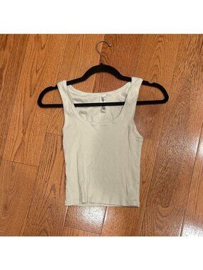 SKIMS Cotton Rib Tank Top Off-White